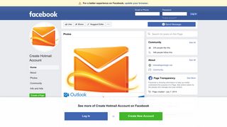 Create Hotmail Account - Home | Facebook