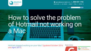 How to solve the problem of Hotmail not working on a Mac
