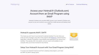 How to access your Hotmail.fr (Outlook.com) email account using ...