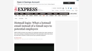 Hotmail login: What a hotmail email instead of a Gmail says to ...