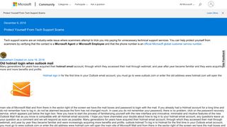 Old hotmail login when outlook mail - Microsoft Community