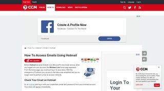 How To Access Emails Using Hotmail - Ccm.net