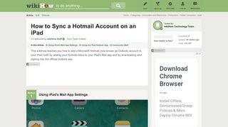 How to Sync a Hotmail Account on an iPad (with Pictures) - wikiHow