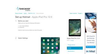 Set up Hotmail - Apple iPad Pro 12.9 - iOS 11 - Device Guides