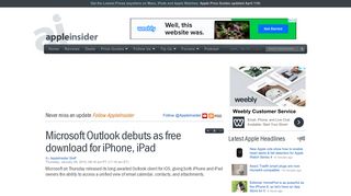 Microsoft Outlook debuts as free download for iPhone, iPad