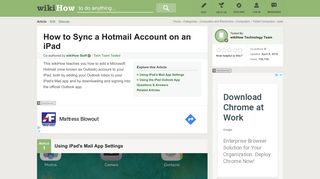 How to Sync a Hotmail Account on an iPad (with Pictures) - wikiHow