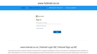 www.hotmail.co.nz : Sign up & Login to Hotmail New Zealand