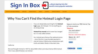 Hotmail Login Page Confusion? What to Do When You Can't Find It