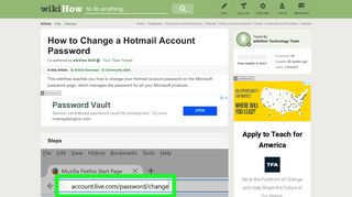 2 Easy Ways to Change a Hotmail Account Password - wikiHow