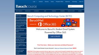 Baruchmail Student Email - BCTC - Baruch College