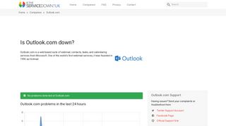 Outlook.com down? Current status and problems - Is The Service ...