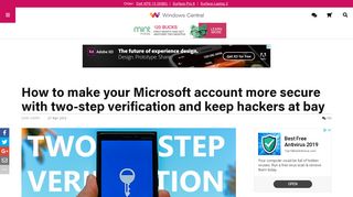 How to make your Microsoft account more secure with two-step ...