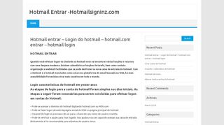 Hotmail Entrar -Hotmailsigninz.com