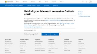 Unblock your Microsoft account or Outlook email - Microsoft Support