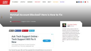 Hotmail Account Blocked? Here Is How to Fix It - MakeUseOf