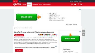 How To Create a Hotmail (Outlook.com) Account - Ccm.net