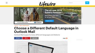 Changing the Default Language on Outlook.com - Lifewire