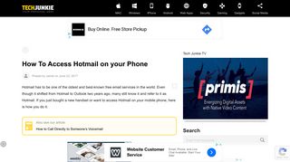 How To Access Hotmail on your Phone - TechJunkie
