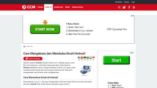 Cara Mengakses dan Membuka Email Hotmail - CCM