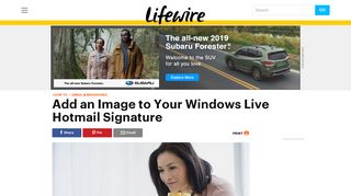 Add an Image to Your Windows Live Hotmail Signature - Lifewire