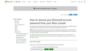 Remove Your Microsoft Account Password from Your Console