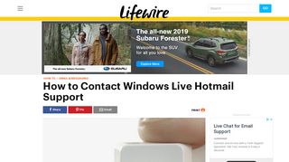 How to Contact Hotmail Support - Lifewire