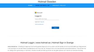 Hotmail Loggin | www.hotmail.se | Hotmail Sign in Sverige