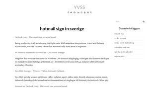 hotmail sign in sverige – yvss