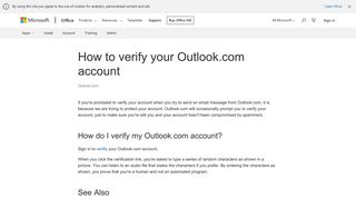 How to verify your Outlook.com account - Outlook - Office Support