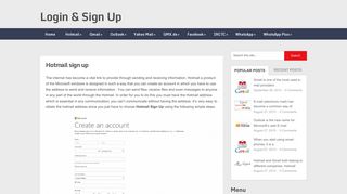 Hotmail Sign Up - Easy way to setup your Hotmail account