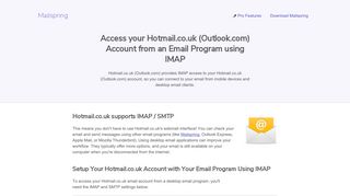 How to access your Hotmail.co.uk (Outlook.com) email account using ...