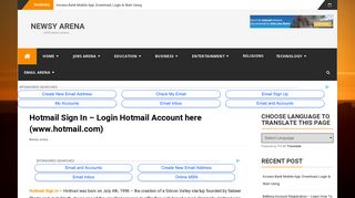 Hotmail Sign In - Login Hotmail Account here (www.hotmail.com)