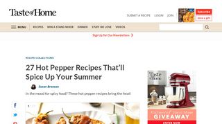 27 Hot Pepper Recipes That Will Spice Up Your Summer | Taste of ...