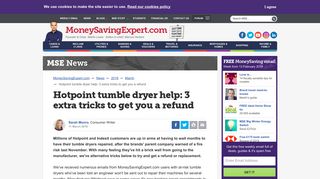 Hotpoint tumble dryer help: 3 extra tricks to get you a refund
