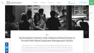 HotSchedules Partners with California Pizza Kitchen to Provide Web ...