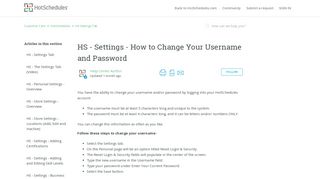 HS - Settings - How to Change Your Username and Password ...