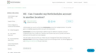 HS - Can I transfer my HotSchedules account to another location ...