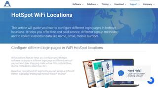 HotSpot WiFi Locations - configure different login pages: free, paid ...