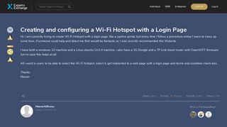 Creating and configuring a Wi-Fi Hotspot with a Login Page