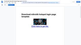 Download mikrotik hotspot login page template