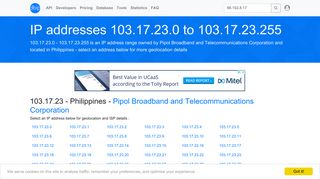 103.17.23 - Philippines - Pipol Broadband and Telecommunications ...