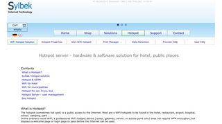 Hotspot server, hardware & software solution for hotel, public places