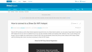 How to connect to a Shaw Go WiFi hotspot | Shaw Support