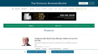 Tomizone | The National Business Review