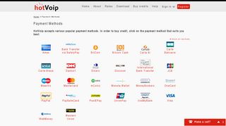 Payment Methods - HotVoip