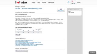 How do I create an account? - Hotwire.com: Discount airfare, hotel ...