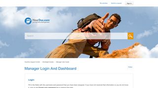 Manager Login and Dashboard – HourDoc Support Center