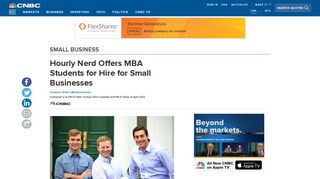 Hourly Nerd Offers MBA Students for Hire for Small Businesses