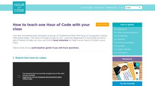 How-to Guide - Hour of Code