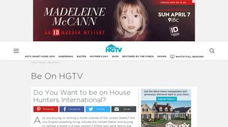 Do You Want to be on House Hunters International? - HGTV.com